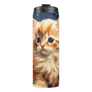 Bouteilles Isothermes Alphonse Mucha Art Nouveau Chat orange