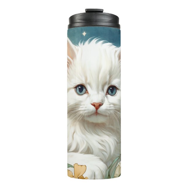 Bouteilles Isothermes Alphonse Mucha Art Nouveau Kitten (Devant)