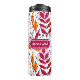 Bouteilles Isothermes Alyssa Mae Foliage rose et orange