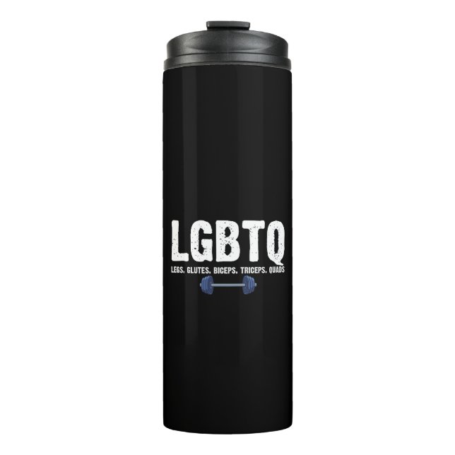 Bouteilles Isothermes Amant de gym LGBTQ Jambes Fessiers Biceps Triceps  (Devant)