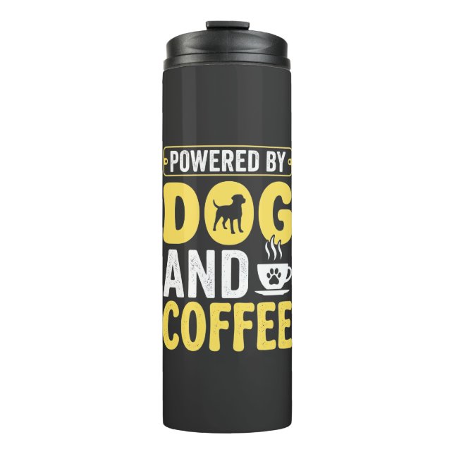 Bouteilles Isothermes Amateur de café chien propulsé par le design (Devant)