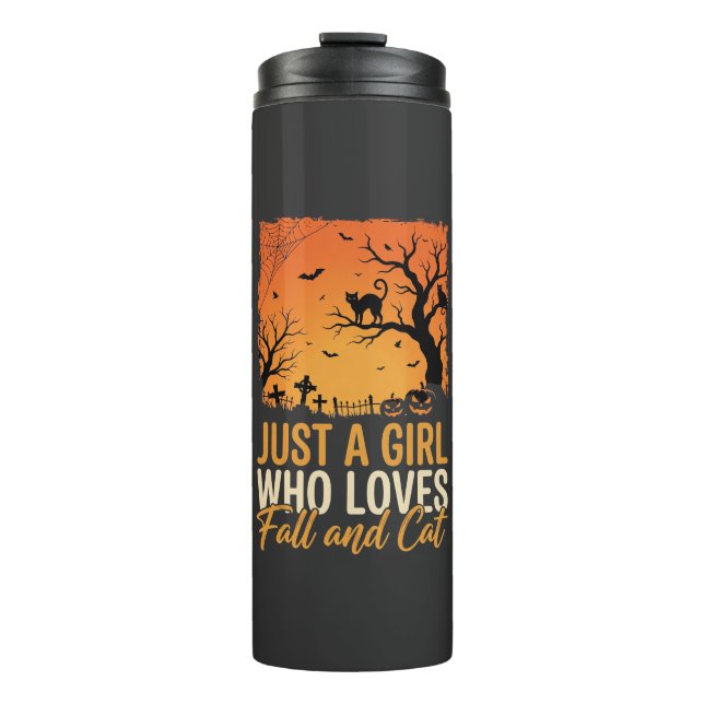 Bouteilles Isothermes Amateur de chat Halloween Graphique de coucher de  (Devant)