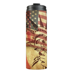 Bouteilles Isothermes America, grunge background