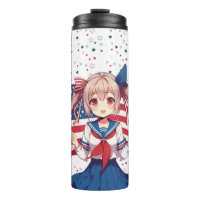 Américaine patriotique fille d'anime