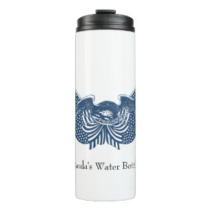 Bouteilles Isothermes American Eagle Guarding USA Patriotic Flag Banner