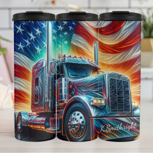 Bouteilles Isothermes American Flag Camion Chrome Énergie