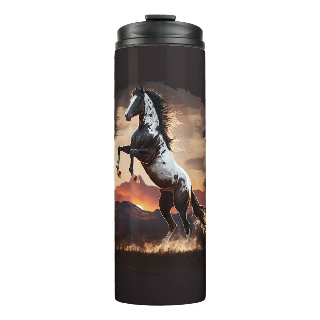 Bouteilles Isothermes American Paint Horse Rearing à Sundown Tumbler (Devant)
