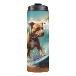 Bouteilles Isothermes American Staffordshire Beach Surf Peinture