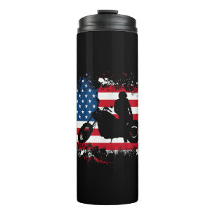 Bouteilles Isothermes American US Flag Motorcycle Funny Sport Lover