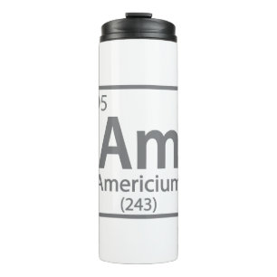 Bouteilles Isothermes Americium - Tableau périodique de la science améri
