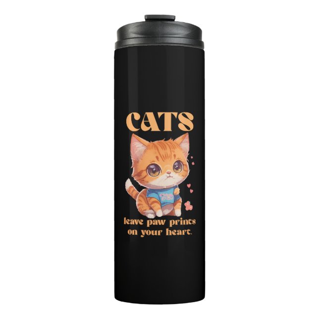 Bouteilles Isothermes amour de chat mignon (Devant)