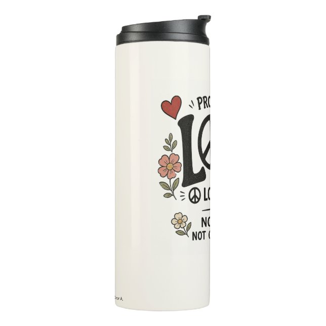 Bouteilles Isothermes Amour et paix (Tourné sur la gauche)