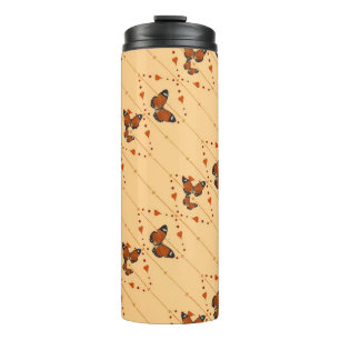 Bouteilles Isothermes Amour et papillons en version orange 2