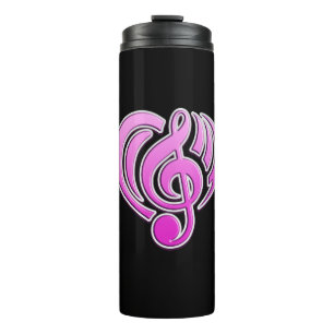Bouteilles Isothermes Amour Musical Vibrations Rose Musique Note DJ