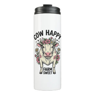 Bouteilles Isothermes Amoureux de vaches mignonnes Art animalier de ferm