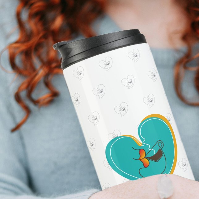Bouteilles Isothermes Amoureux du café muackS-Texte modifiable (Enjoy your coffee anywhere!)