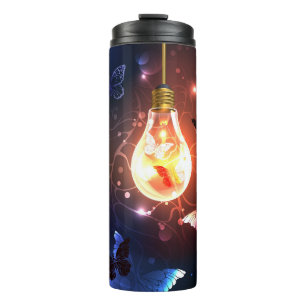 Bouteilles Isothermes Ampoule lumineuse avec papillons nocturnes