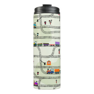 Bouteilles Isothermes Amusants enfants chemin de fer motif sans couture 