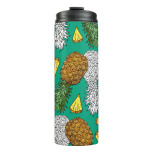 Bouteilles Isothermes Ananas aux feuilles, petits morceaux. Pat sans joi