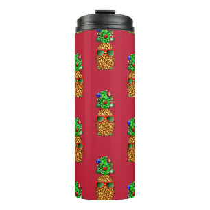 Bouteilles Isothermes Ananas de Noël tropical chaud Noël en rouge