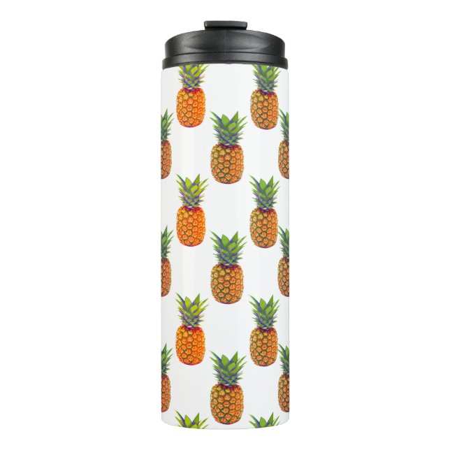 Bouteilles Isothermes Ananas sur fond blanc (Devant)