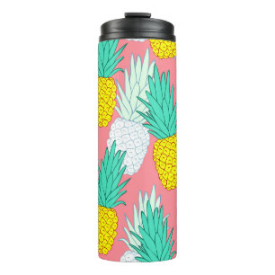 Bouteilles Isothermes Ananas Tropical : Rouge Cartoon Chic.