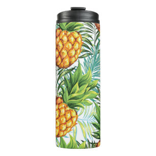 Bouteilles Isothermes Ananas vintage : Motif Floral sans joint.