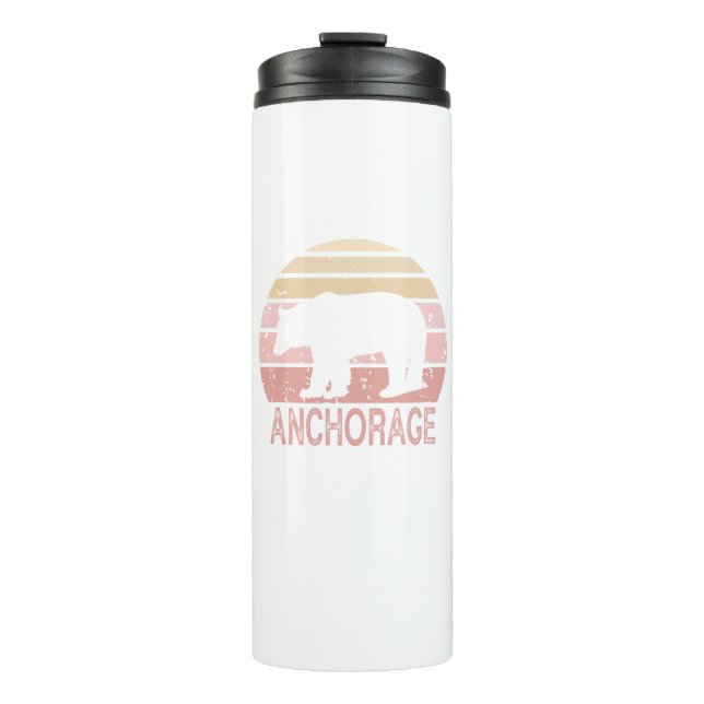 Bouteilles Isothermes Anchorage Alaska Retro Bear (Devant)