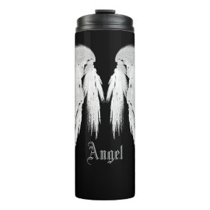 Bouteilles Isothermes ANGEL WINGS Black Nom personnalisé