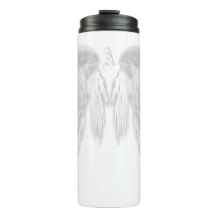 Bouteilles Isothermes ANGEL WINGS Blanc Personnalisé Monogramme