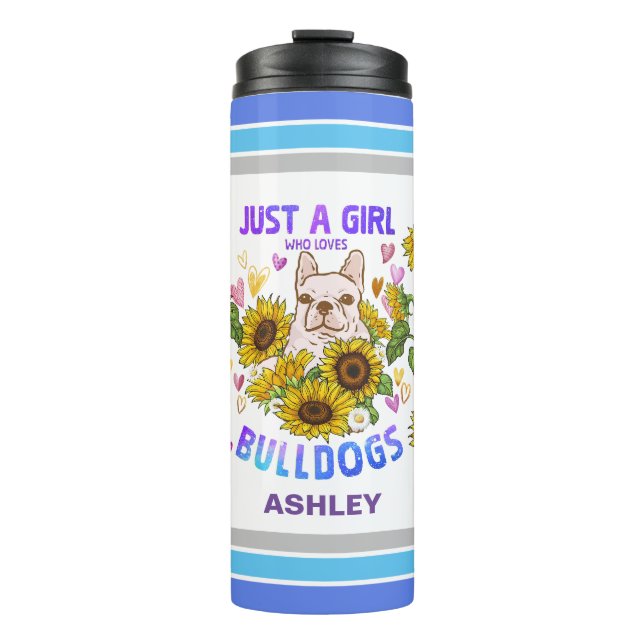 Bouteilles Isothermes Anglais Bulldog Lover Sunflower Trainer Floral (Devant)
