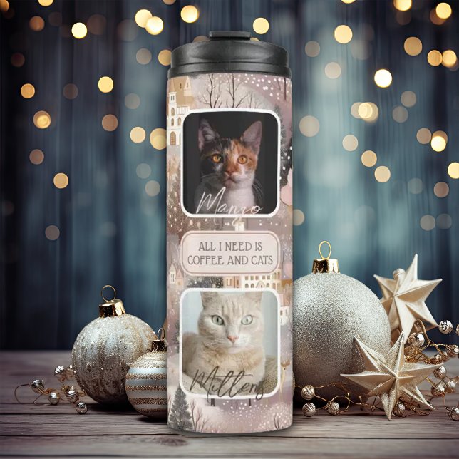 Bouteilles Isothermes Animaux de compagnie personnalisés Photo Collage N (Créateur téléchargé)