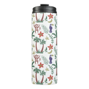 Bouteilles Isothermes Animaux tropicaux sans soudure motif macaw et sing