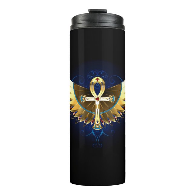 Bouteilles Isothermes Ankh or avec ailes (Devant)