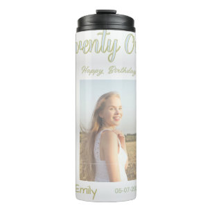 Bouteilles Isothermes anniversaire vingt et un ans photo ombre fille gri