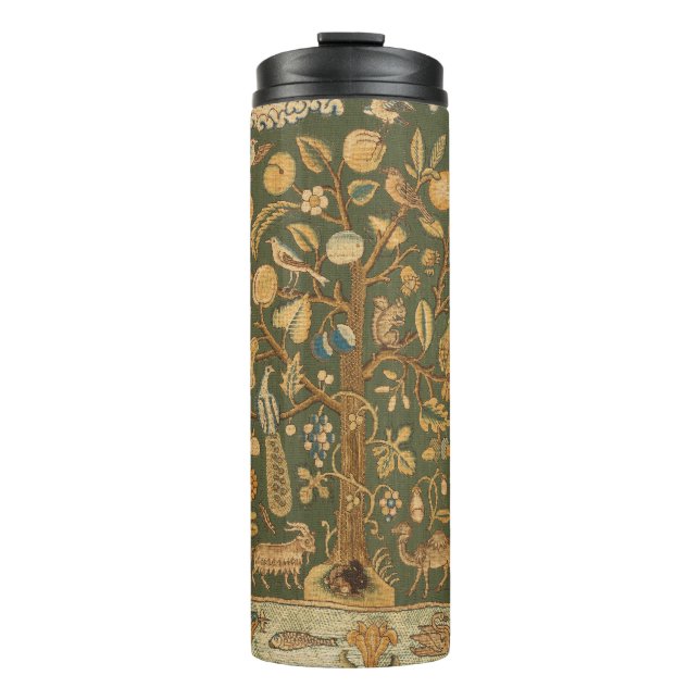 Bouteilles Isothermes Antique English Needlepoint Tree of Life & Unicorn (Devant)