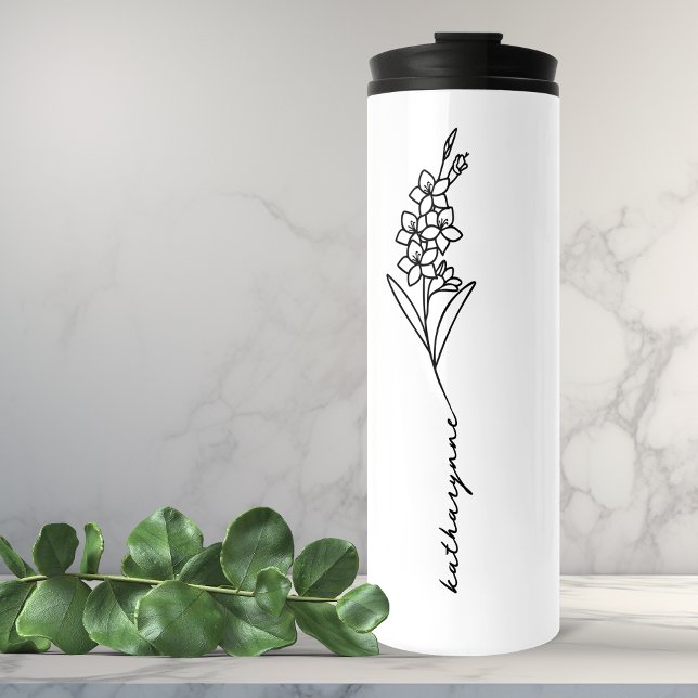 Bouteilles Isothermes août Anniversaire Mois Fleur Gladiolus (August Birthday Month Flower Gladiolus Thermal Tumbler)