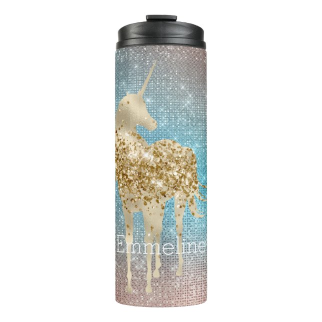 Bouteilles Isothermes Aqua Gold Unicorn Sparkle (Devant)