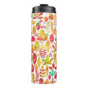 Bouteilles Isothermes Aquarelle automne automne automne feuilles sans co