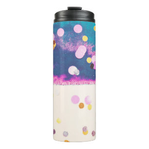 Bouteilles Isothermes Aquarelle bleu Abstraite