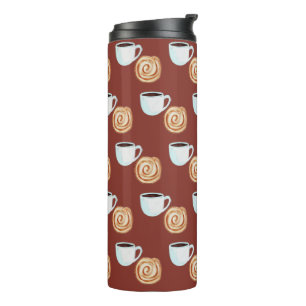 Bouteilles Isothermes Aquarelle Cinnamon Bun Pastry Café