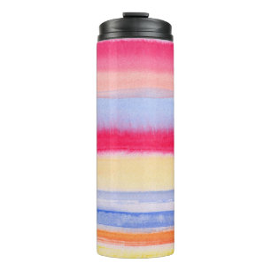 Bouteilles Isothermes Aquarelle couleurs rayures.rayures, aquarelle, aqu