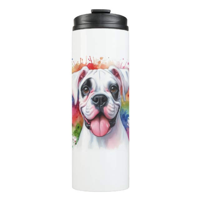 Bouteilles Isothermes Aquarelle de chien de boxe (Devant)