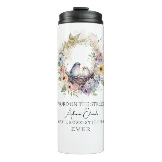 Bouteilles Isothermes Aquarelle de couronne florale de l'ampoule à bille