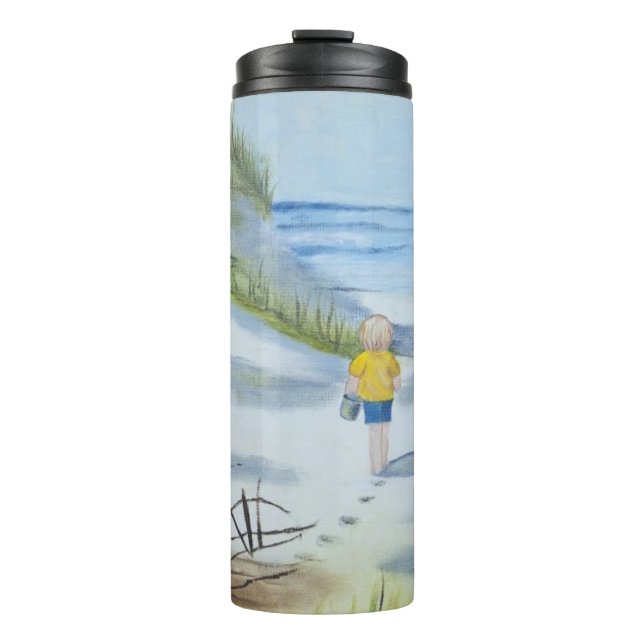 Bouteilles Isothermes Aquarelle de plage (Devant)
