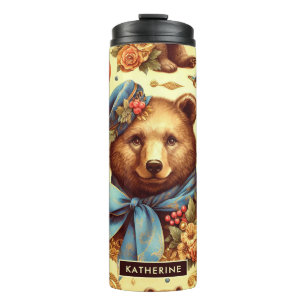 Bouteilles Isothermes Aquarelle d'ours Vintage