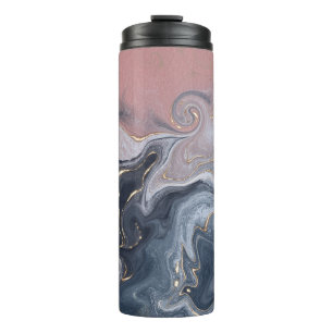 Bouteilles Isothermes Aquarelle en marbre rose gris-noir