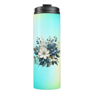 Bouteilles Isothermes Aquarelle Fleurs blanches en floraison-88542