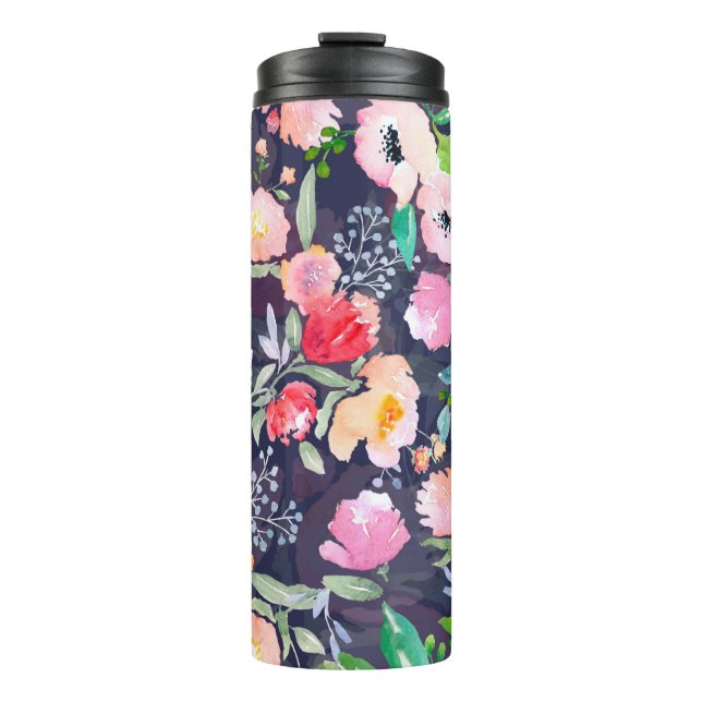 Bouteilles Isothermes Aquarelle florale motif et sans soudure b (Devant)