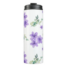 Aquarelle Flower Thermique Tumbler